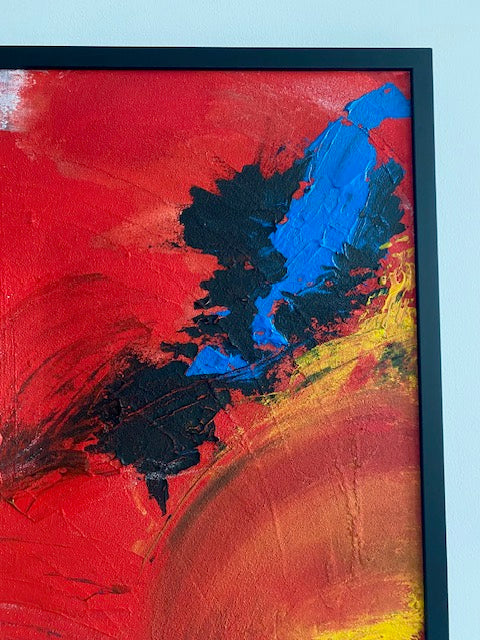 Acryl schilderij Red Waves