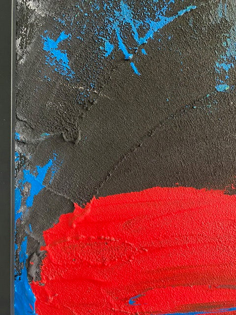 Acryl schilderij Red Waves