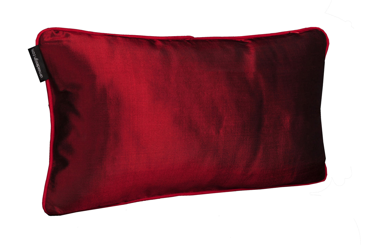 Rouge Elegance zijde  kussen met kristallen