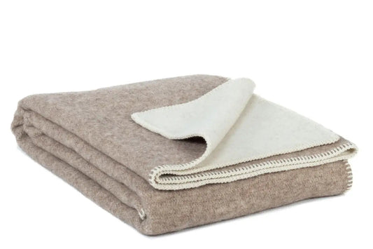 Chaleur wollen beige deken