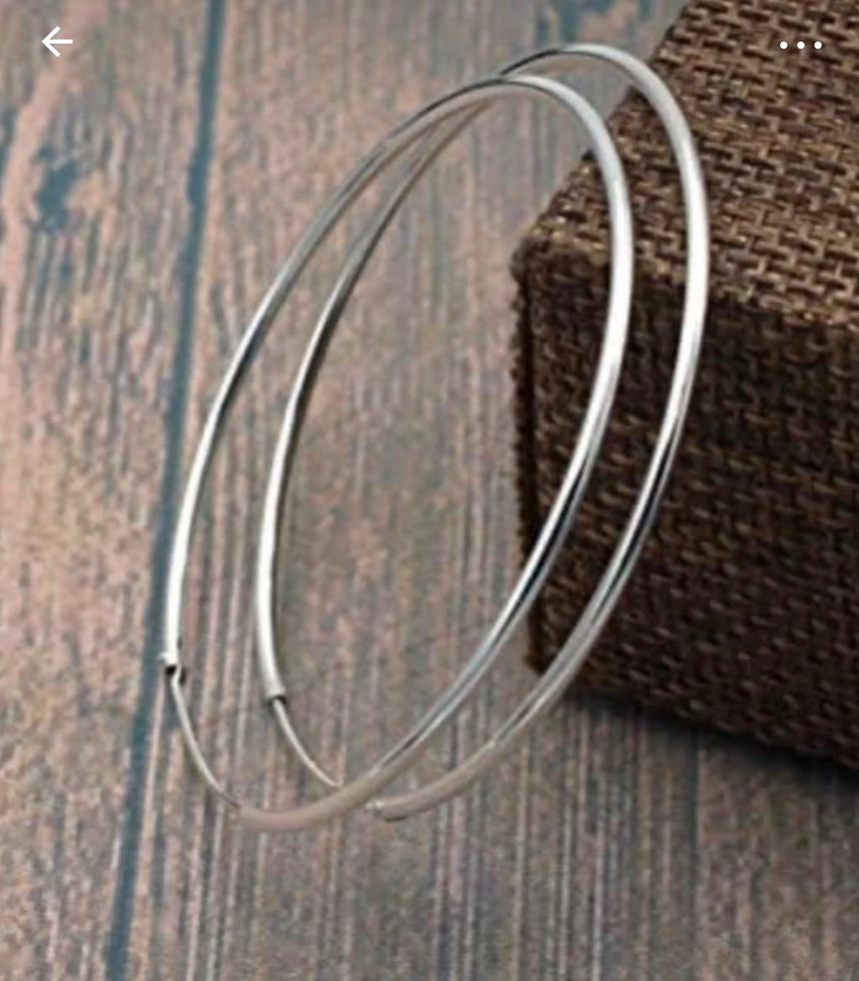 Hoops oorbellen zilver 925