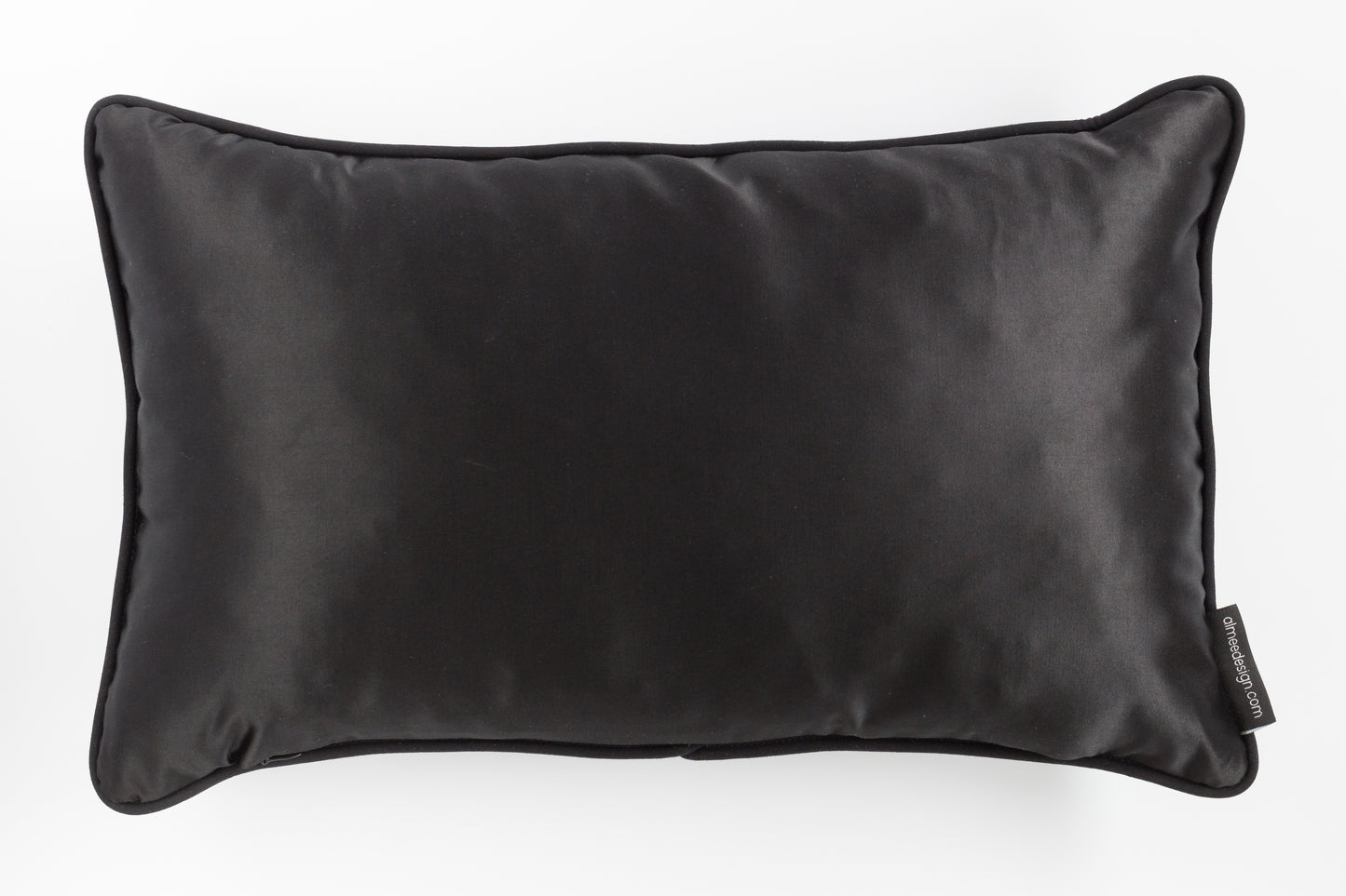 Noir Etoiles satijn sierkussen zwart met kristallen