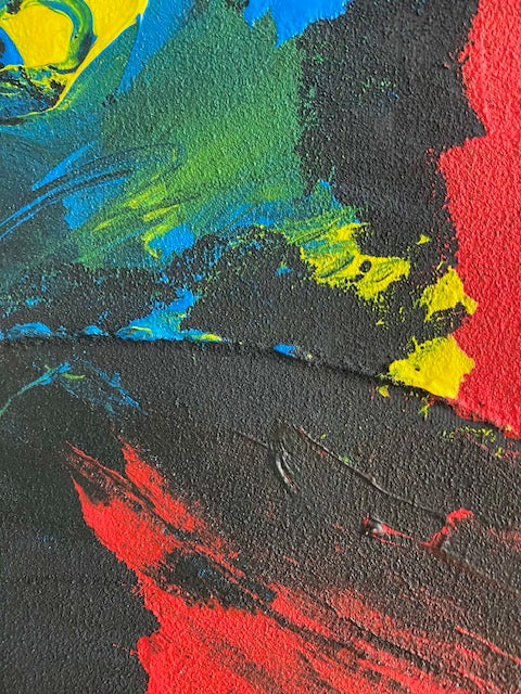 Acryl schilderij Red Waves